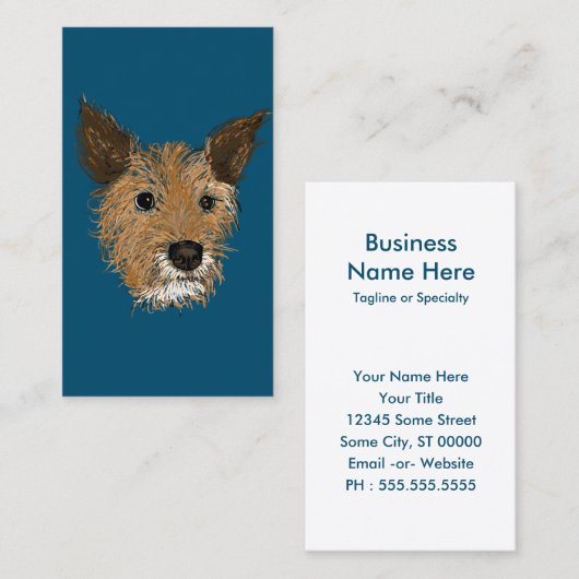 こわばった顔 名刺 (正面/裏面)