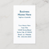 こわばった顔 名刺 (裏面)