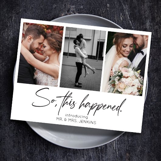 「こんなことがあった」ギャラリー マルチ写真 秘密の結婚式 招待状