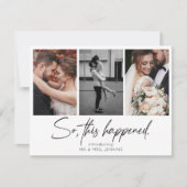 「こんなことがあった」ギャラリー マルチ写真 秘密の結婚式 招待状 (正面)