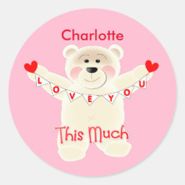 こんなに可愛いテディベアが大好きパーソナライズされた ラウンドシール