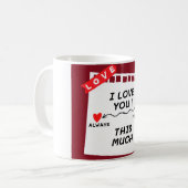 「こんなに君を愛してる」 コーヒーマグカップ (正面左)