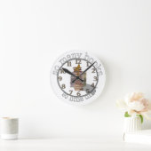 こんなに多くの本が少ない時間 ラウンド壁時計 (ホーム)