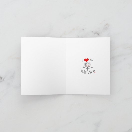 ***こんなに愛してるよ*** カートゥーンの中にもそう書いてある! カード (内部)