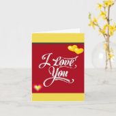 ***こんなに愛してるよ*** カートンの中のメッセージがそう言ってる！ カード (黄色い花)