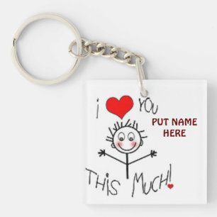 **こんなに愛してる(名前を入れて)** KEYCHAIN キーホルダー