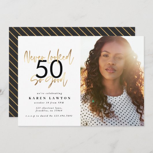 こんなに素敵な誕生日の招待状に見えたことがなかった (正面/裏面)