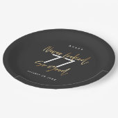 こんなに良い金ゴールド誕生日パーティーに見えたことがない ペーパープレート (アングル)