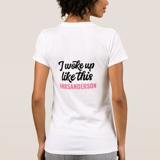 こんな目で目が覚め#married!ヴィンテージ パーソナライズされた tシャツ (裏面)