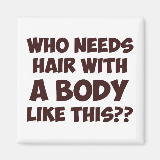 こんな髪の毛が必要な体は？ マグネット (正面)