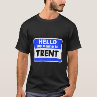 こんにちはおもしろいこんにちは私の名前はNametag Introduのトレント Tシャツ