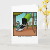 こんにちはおもしろいとハローユーモアのグリーティングカード カード (黄色い花)