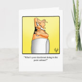 こんにちはおもしろいとハローユーモアのグリーティングカード カード (正面)