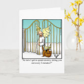 こんにちはおもしろいとハローユーモアのグリーティングカード カード (黄色い花)