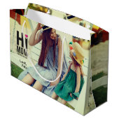 こんにちはお母さん。君は素晴らし.母の日の贈り物。 ラージペーパーバッグ (裏面アングル)