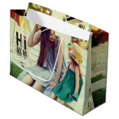 こんにちはお母さん。君は素晴らし.母の日の贈り物。 ラージペーパーバッグ (正面アングル)