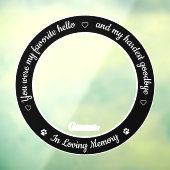 こんにちはお気に入りのが最も辛いさよならの写真ペット記念碑  ウィンドウサイン (シート3)