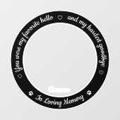 こんにちはお気に入りのが最も辛いさよならの写真ペット記念碑  ウィンドウサイン (シート)