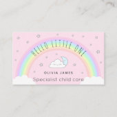 こんにちはかわいい虹の月雲託児所 名刺 (正面)