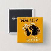 "こんにちはか。 それはです怠惰"。 Pin 缶バッジ (正面&裏面)