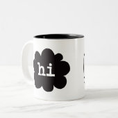 こんにちはこんにちは(こんにちはこんにちは挨拶) ツートーンマグカップ (正面左)