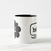 こんにちはこんにちは(こんにちはこんにちは挨拶) ツートーンマグカップ (中央)