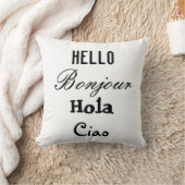 こんにちはさようなら言語枕 クッション (ブランケット)