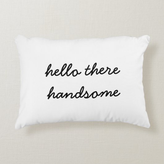こんにちはそこにハンサムな枕 アクセントクッション (正面)