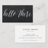 こんにちはそこにモダンな黒板の名刺 名刺 (正面/裏面)