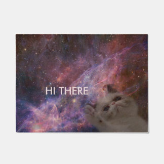 こんにちはそこに星雲猫 ドアマット