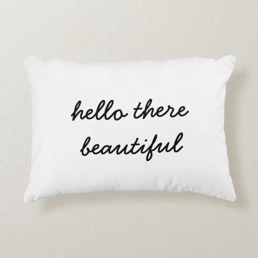 こんにちはそこに美しい枕 アクセントクッション (正面)