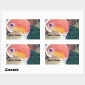 こんにちはそこに鳥 長方形シール (シート)