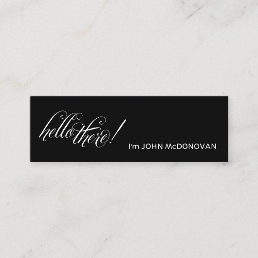 こんにちはそこに! プロフィールの名刺 スキニー名刺 (正面)