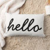 こんにちはよくはしゃぐフォント ランバークッション (ブランケット)