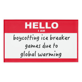 こんにちはアイスブレイカーをボイコットしている 名札