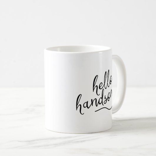 こんにちはイケメン コーヒーマグカップ (正面右)