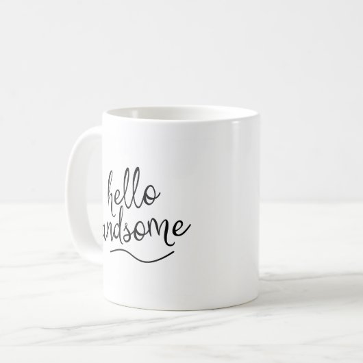 こんにちはイケメン コーヒーマグカップ (正面左)