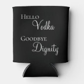 こんにちはウォッカさようなら尊厳面白い 缶クーラー (正面)