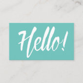 こんにちはエレガントで真新しい緑のカメラマン 名刺 (正面)