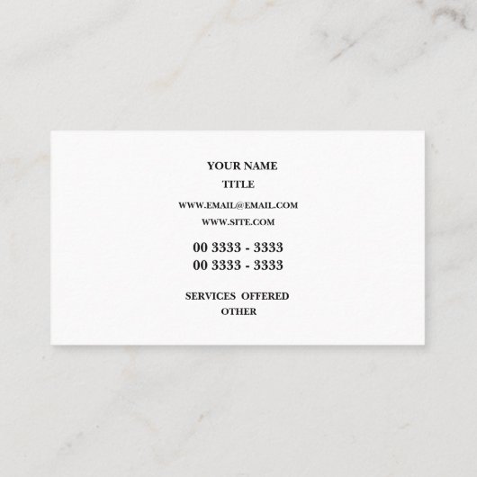 こんにちはエレガント水彩画 名刺 (裏面)