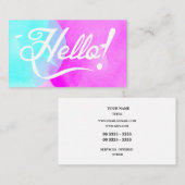こんにちはエレガント水彩画 名刺 (正面/裏面)