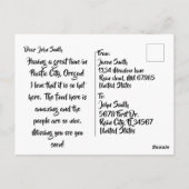 こんにちはオレガン旅行はがき ポストカード (裏面)