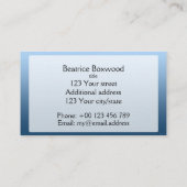 こんにちはカスタムな文字が付いている勾配1色の青 名刺 (裏面)