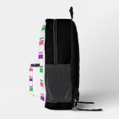 こんにちはカラフル私の名前はSalut Ciao Hola Backpack プリントバックパック (右)
