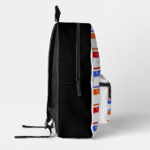 こんにちはカラフル私の名前はSalut Ciao Hola Backpack プリントバックパック (左)
