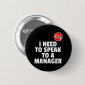 こんにちはカレン私はマネージャ話ーに行く必要がある 缶バッジ (正面&裏面)