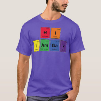 こんにちはゲイ化学LGBT科学ゲイプライドプライド Tシャツ
