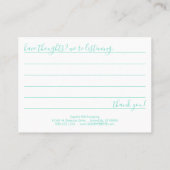 こんにちはコメントカード 名刺 (裏面)