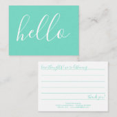 こんにちはコメントカード 名刺 (正面/裏面)