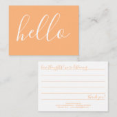 こんにちはコメントカード 名刺 (正面/裏面)